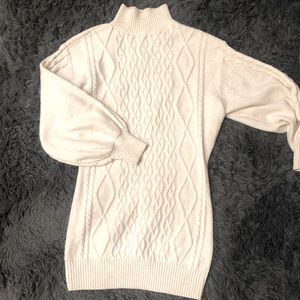 H&M white Christmas knit dress